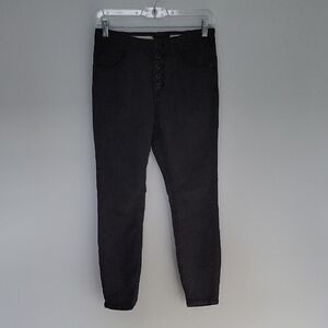 Pilcro and the Letterpress High-Rise Skinny Black Jeans, Size 28